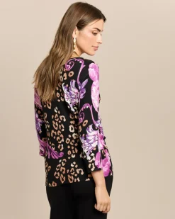 Classic Pullover Leomuster mit Blumen