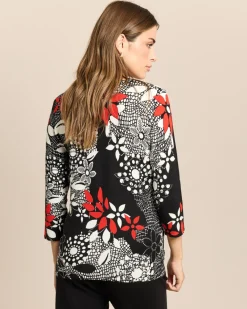 Classic Pullover mit Blumendruck