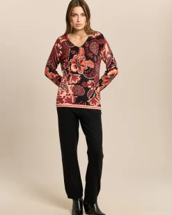 Classic Pullover Paisley-Blüten