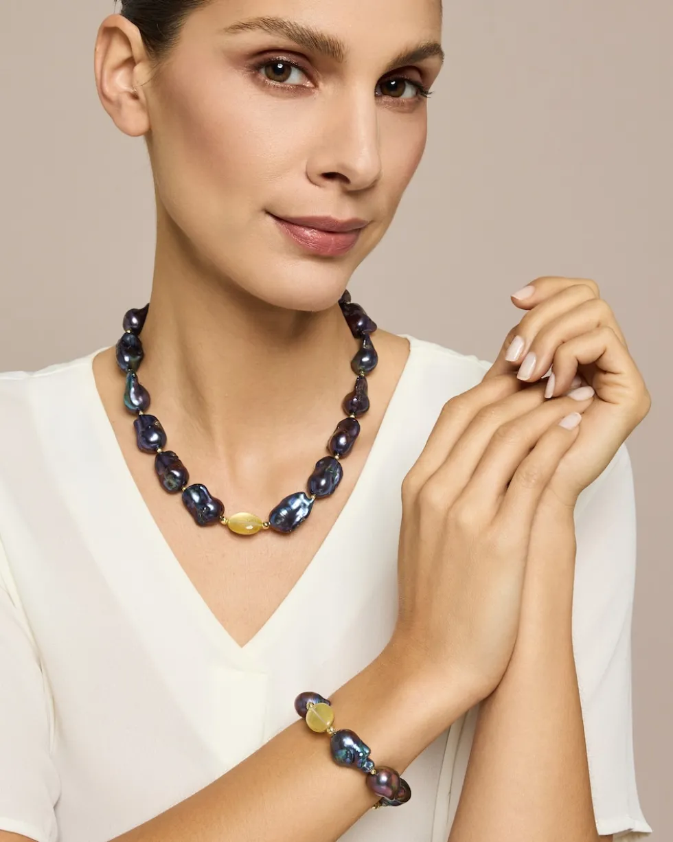 Collier aus Süßwasserzuchtperlen