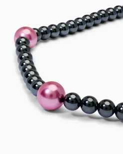 Collier Hämatit 6,0 mm & MK-Perlen 10 mm