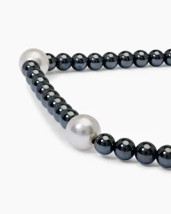 Collier Hämatit 6,0 mm & MK-Perlen 10 mm