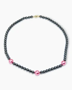 Collier Hämatit 6,0 mm & MK-Perlen 10 mm