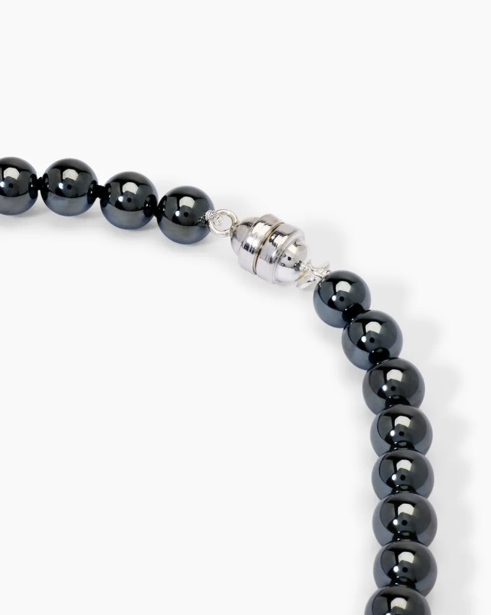 Collier Hämatit 6,0 mm & MK-Perlen 10 mm