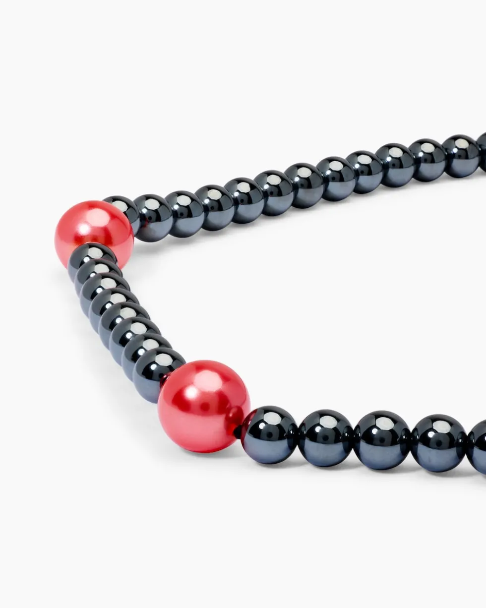 Collier Hämatit 6,0 mm & MK-Perlen 10 mm