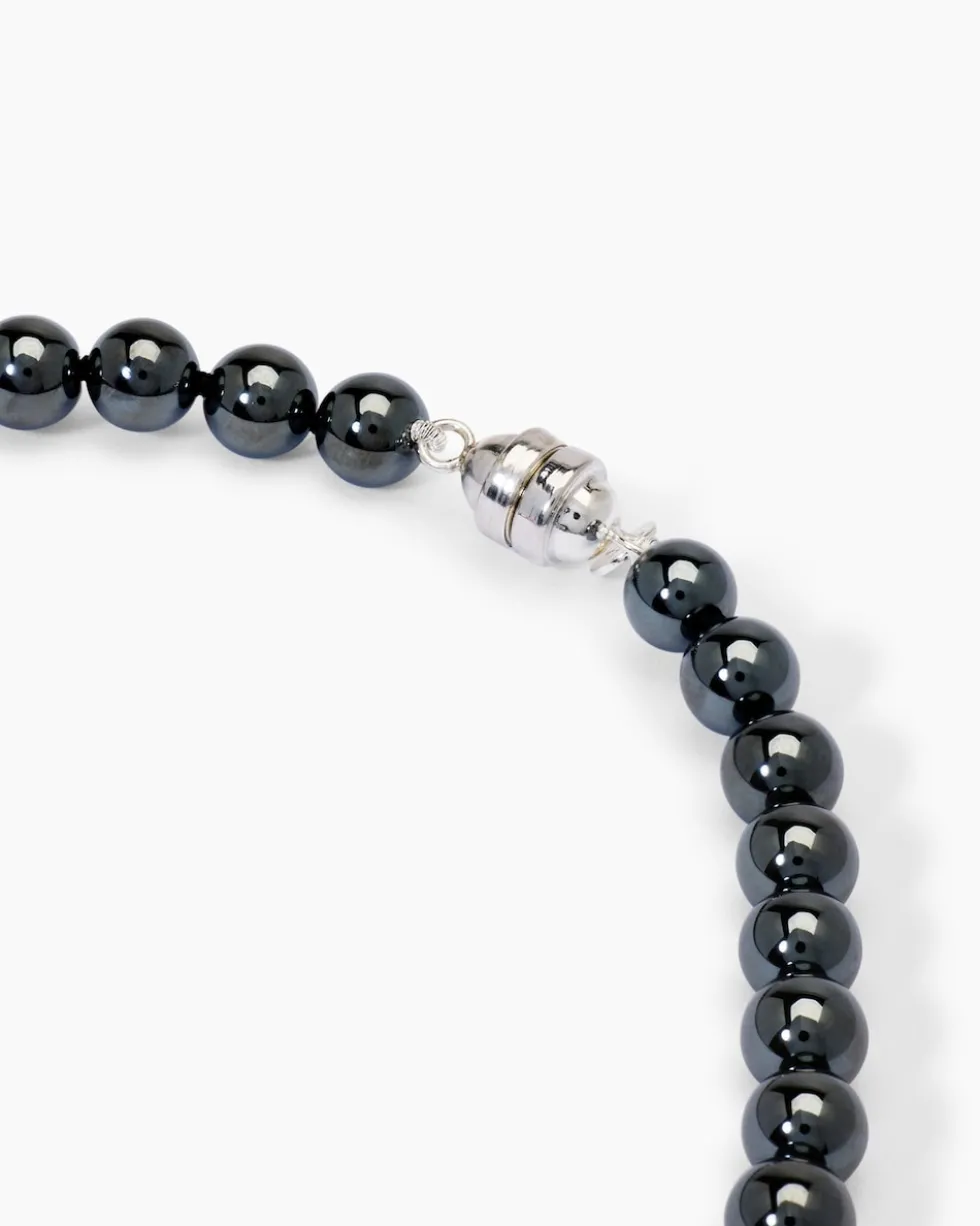 Collier Hämatit 6,0 mm & MK-Perlen 10 mm
