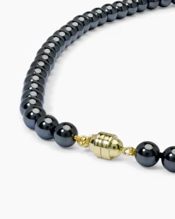 Collier Hämatit 6,0 mm & MK-Perlen 10 mm