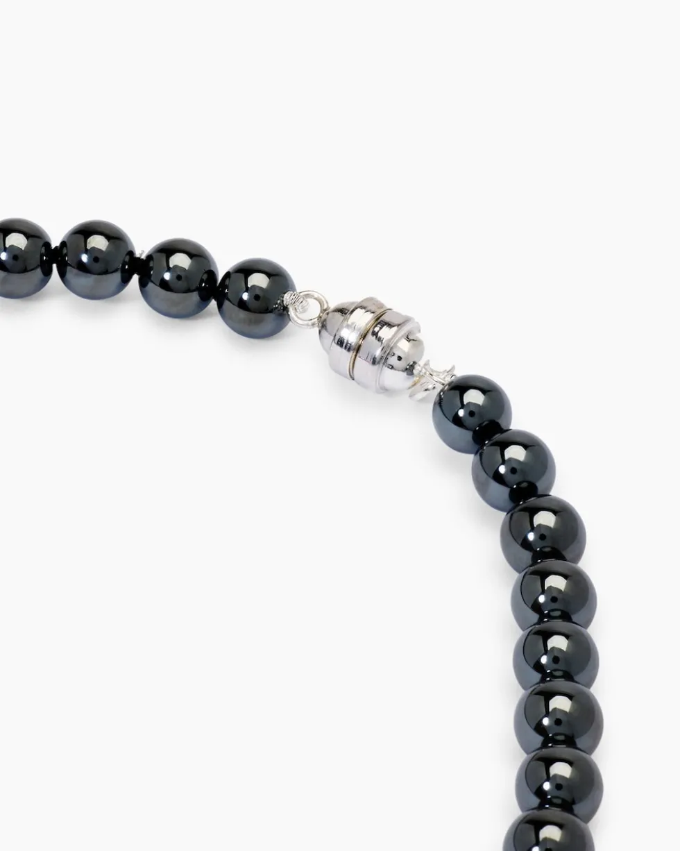 Collier Hämatit 6,0 mm & MK-Perlen 10 mm