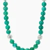 Collier mit Achat, Hämatit & Lava