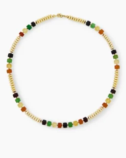 Collier mit Bernstein & Hämatit