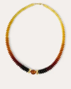 Collier mit Bernstein & Hämatit