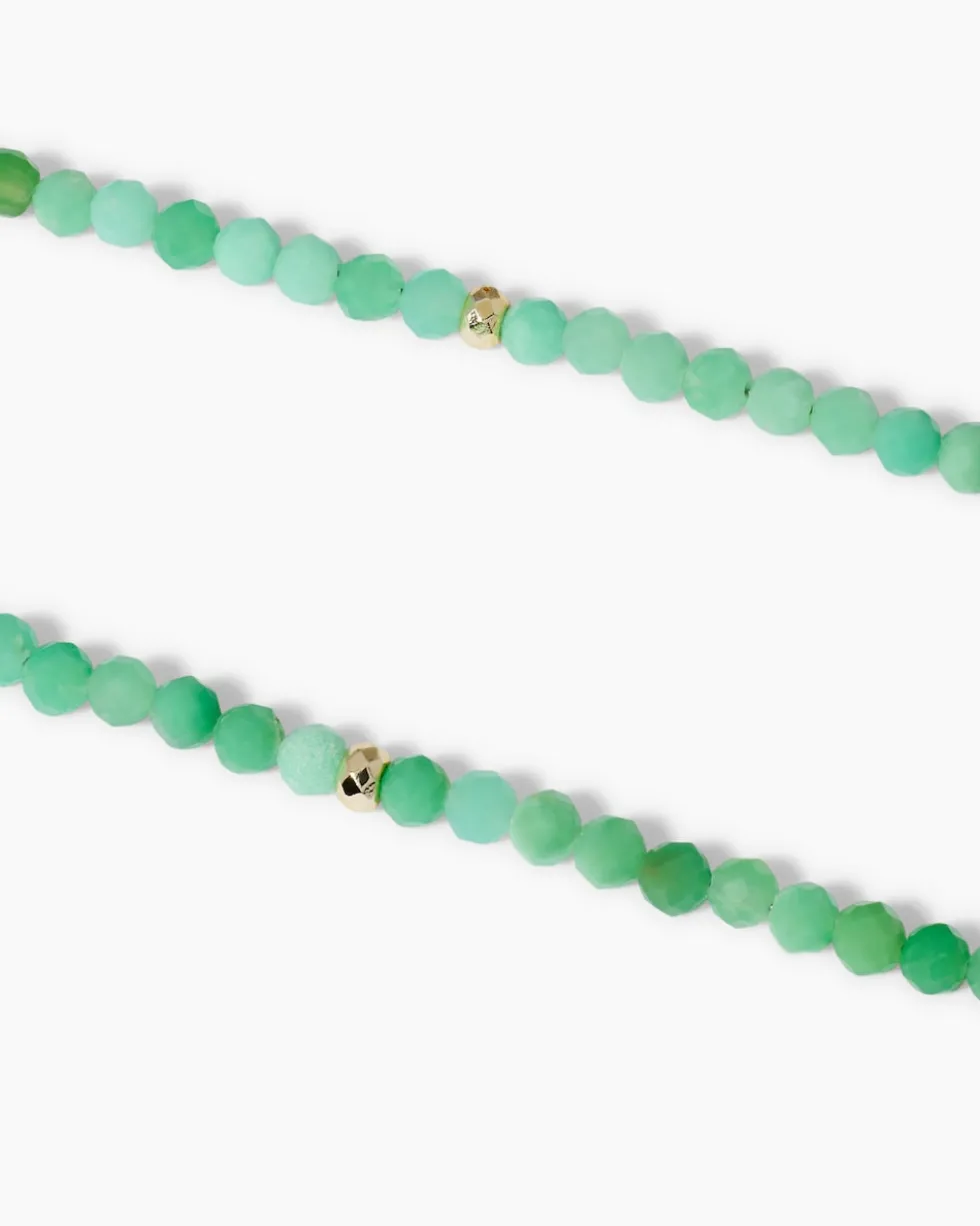 Collier mit Chrysopras, SWZ-Perle & Hämatit