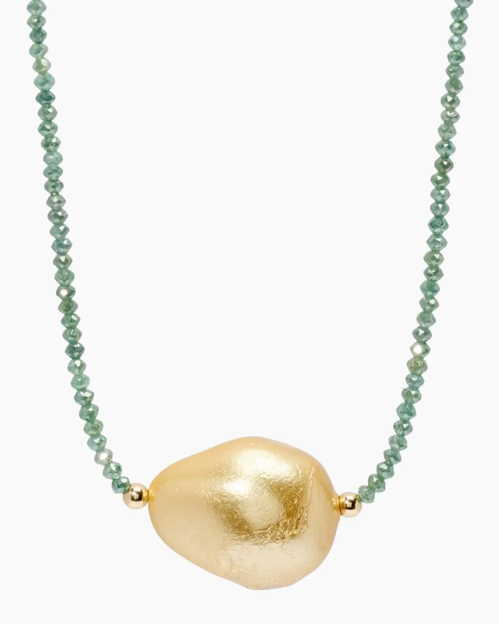 Collier mit Diamant und Süßwasserperle