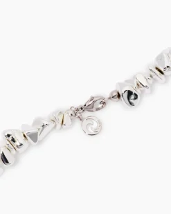 Collier mit Hämatit und Süßwasserperle