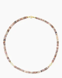 Collier mit Mondstein-Mix