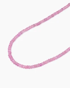 Collier mit rosa Saphir