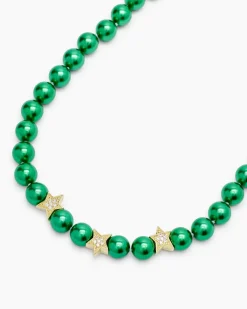 Collier MK-Perlen 10 mm & Zirkonia
