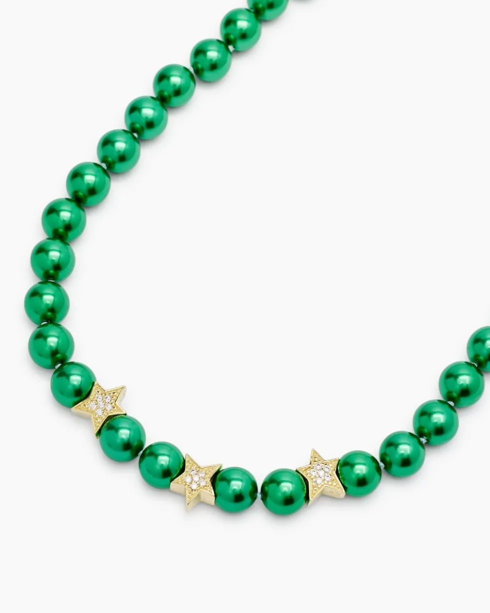 Collier MK-Perlen 10 mm & Zirkonia