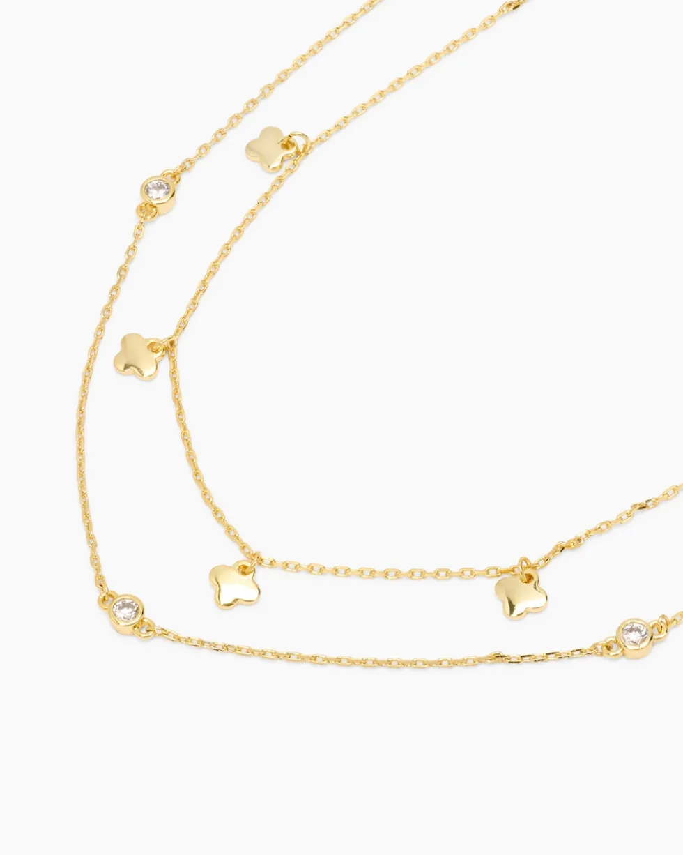 Collier-Set mit Zirkonia, 2tlg.