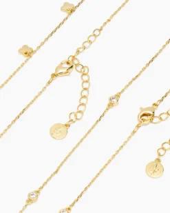 Collier-Set mit Zirkonia, 2tlg.