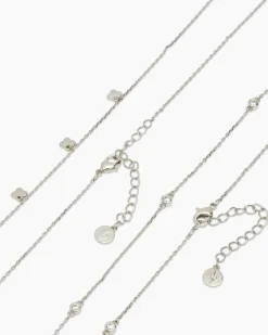 Collier-Set mit Zirkonia, 2tlg.