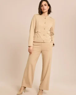 Couture Hose mit Knopfdetails
