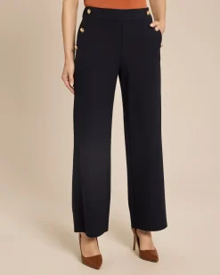 Couture Hose mit Knopfdetails