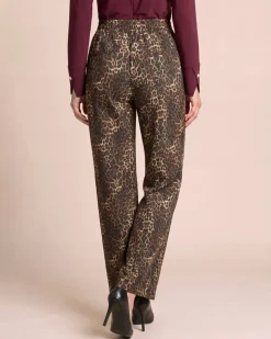"Couture" Hose mit Leo-Print