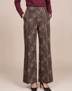 "Couture" Hose mit Leo-Print