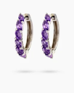 Creolen mit Amethyst