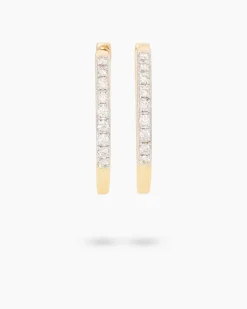 Creolen mit Diamant ca. 0,20 ct