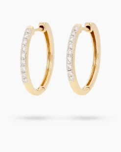Creolen mit Diamant ca. 0,20 ct