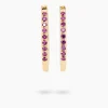 Creolen mit pinken Brillanten
