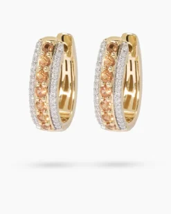 Creolen mit Saphir & Brillanten