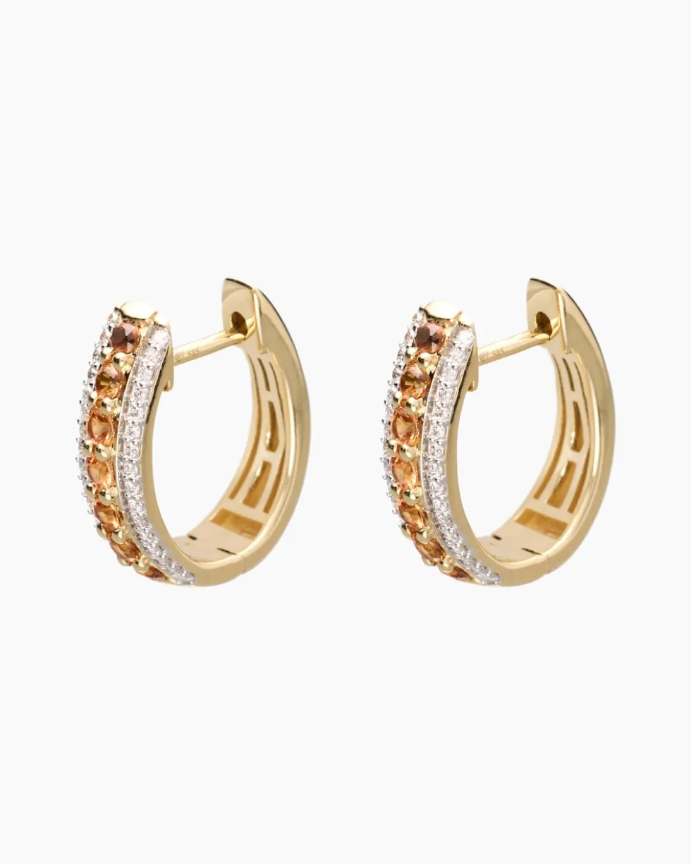 Creolen mit Saphir & Brillanten