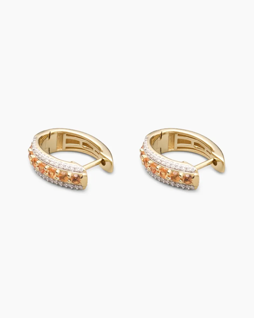 Creolen mit Saphir & Brillanten