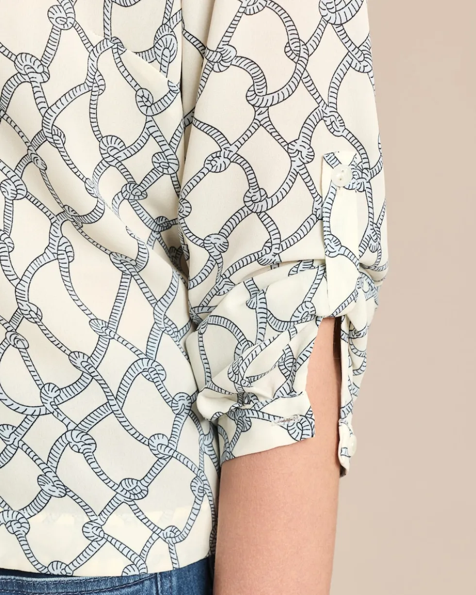Crepe de Chine Bluse bedruckt
