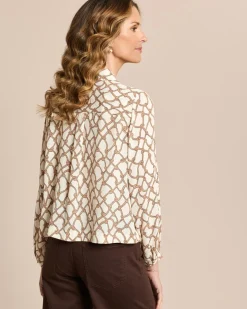 Crepe de Chine Bluse bedruckt