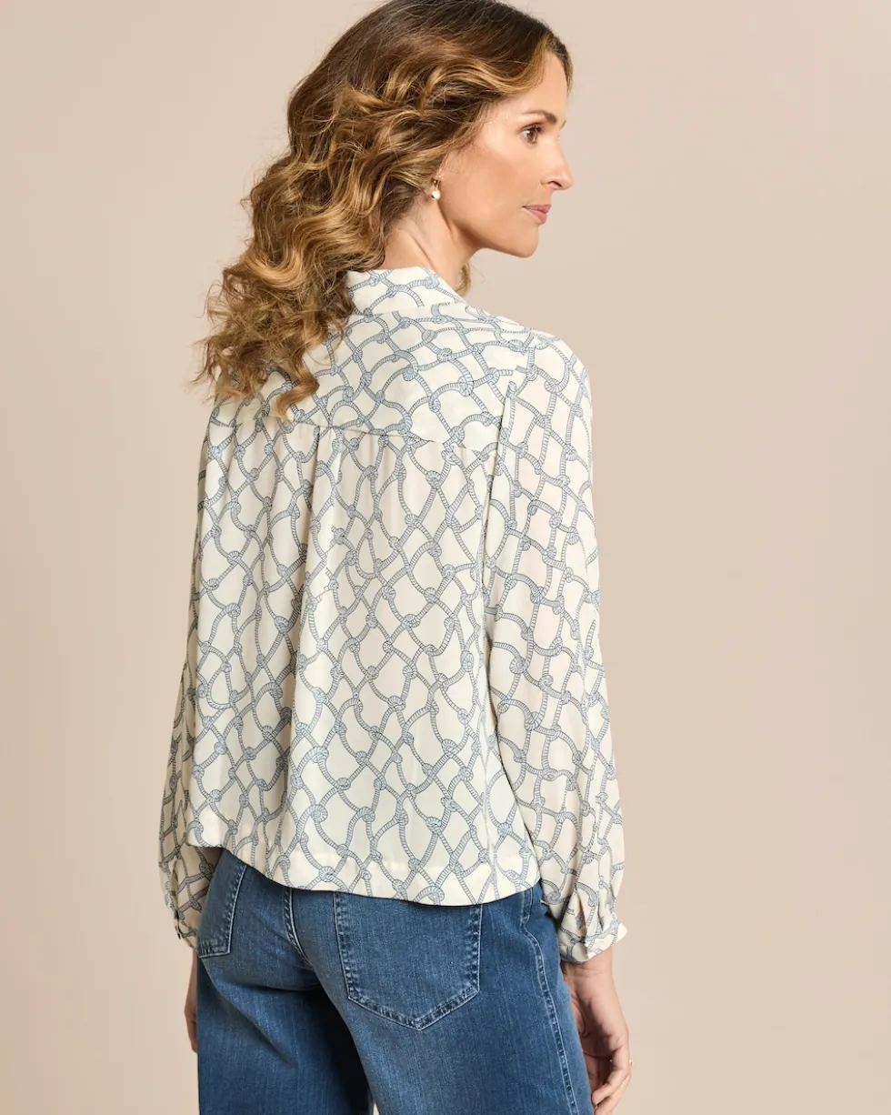Crepe de Chine Bluse bedruckt