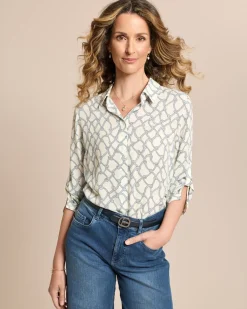 Crepe de Chine Bluse bedruckt