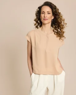 Crepe de Chine Bluse kurzarm