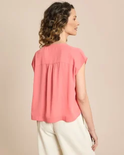 Crepe de Chine Bluse kurzarm