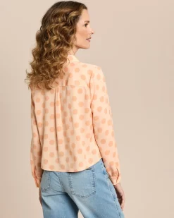 Crepe de Chine Bluse mit Tupfen
