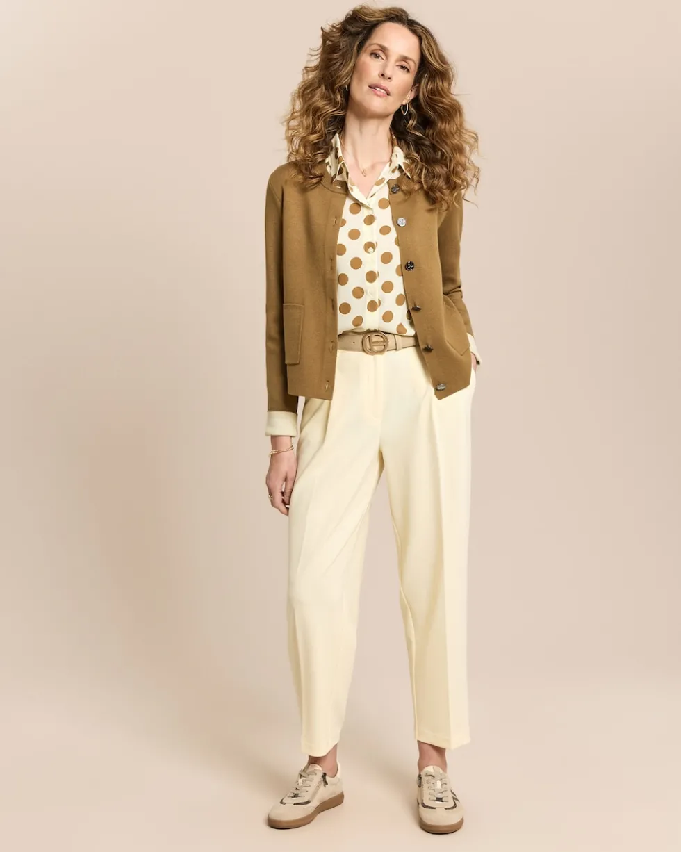 Crepe de Chine Bluse mit Tupfen
