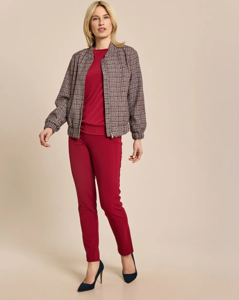 Crêpe Hose mit Knopfdetails