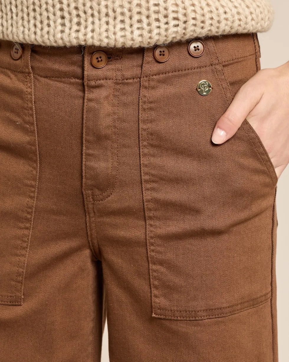 Culotte Jeans mit Bunddetail