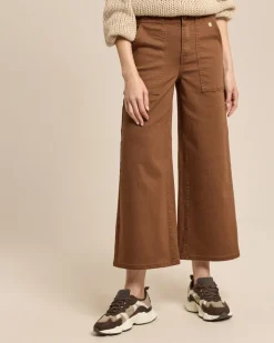 Culotte Jeans mit Bunddetail