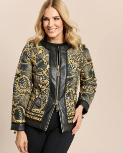 Daunenjacke mit Exklusivdruck