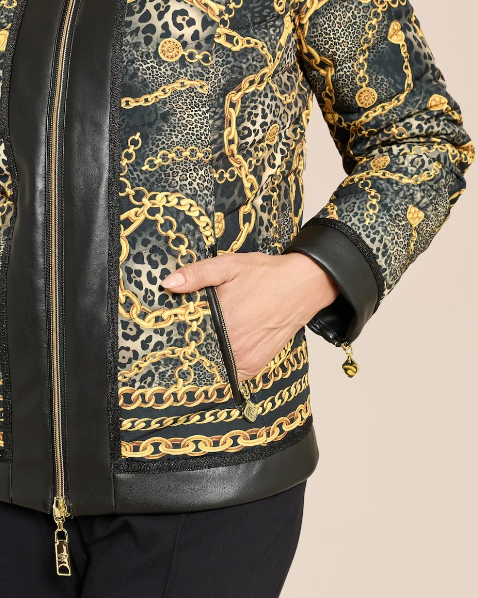 Daunenjacke mit Exklusivdruck