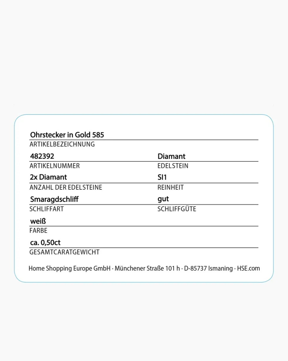 Diamant-Ohrstecker 0,50 ct